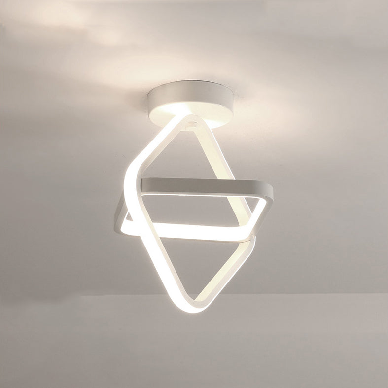 Plafoniera a LED lineare a 2 luci in un moderno e semplice apparecchio da soffitto in alluminio con paralume in silicone