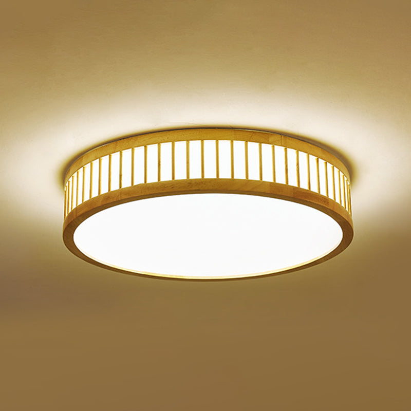 Plafonnier LED en acrylique de simplicité moderne, montage encastré géométrique en bois pour les espaces intérieurs