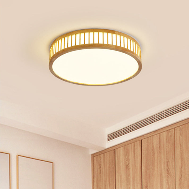 Plafonnier LED en acrylique de simplicité moderne, montage encastré géométrique en bois pour les espaces intérieurs