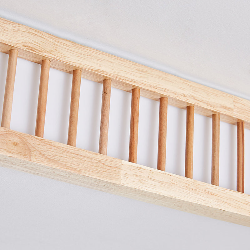 Plafonnier LED en acrylique de simplicité moderne, montage encastré géométrique en bois pour les espaces intérieurs