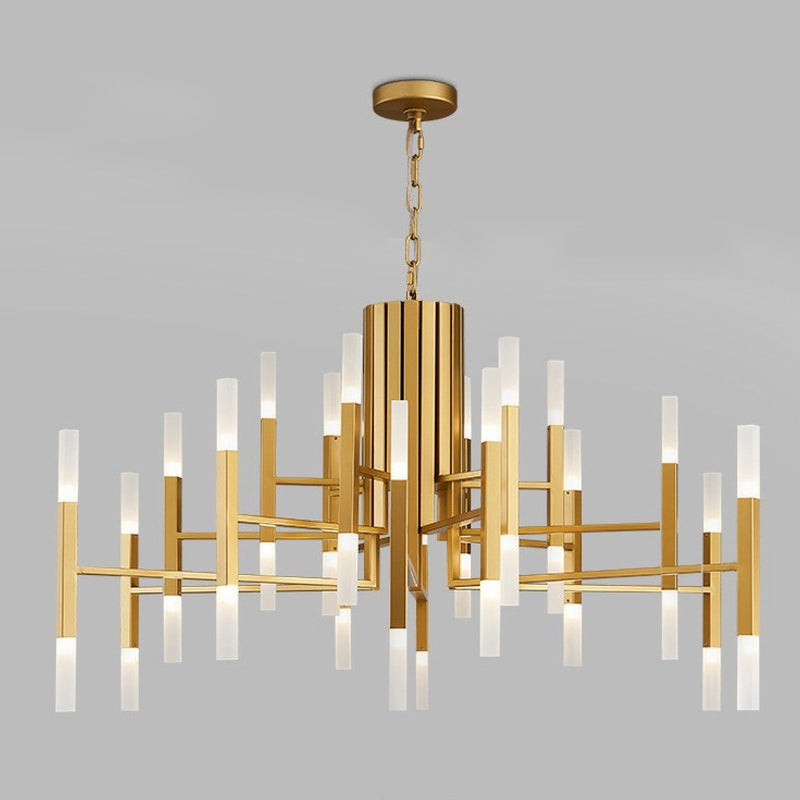 Modern Sputnik Chandelier Light Fixtures Metal LED Hanging Lamp for Living Room