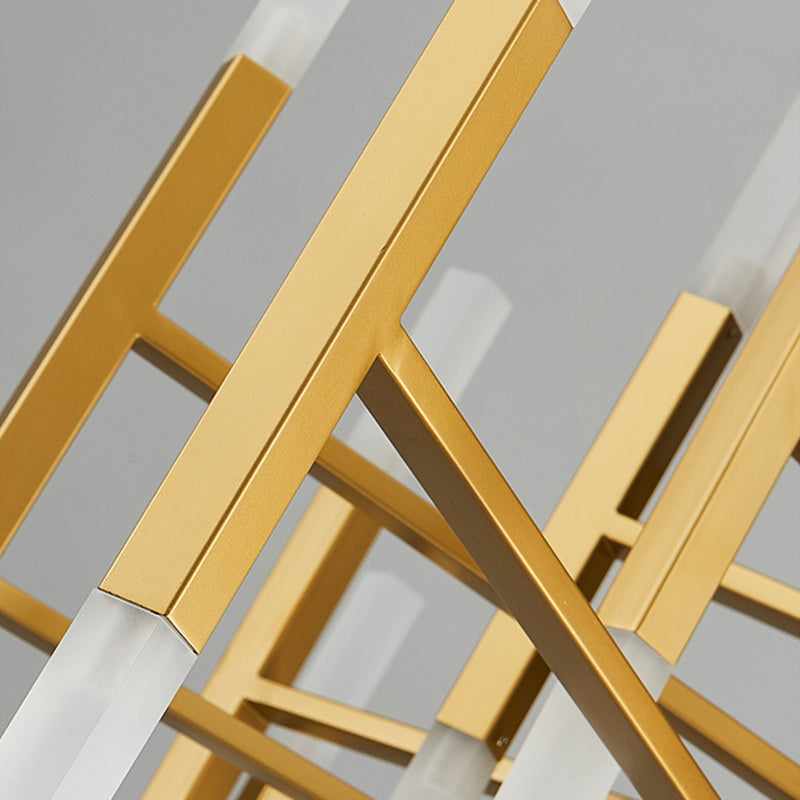 Modern Sputnik Chandelier Light Fixtures Metal LED Hanging Lamp for Living Room