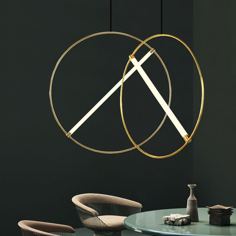 Contemporary Acrylic Pendant Light Fixture 1-Light Circle Hanging Ceiling Light