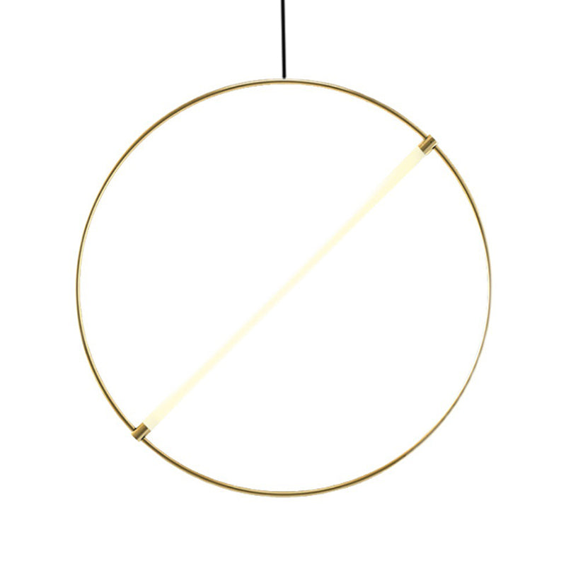 Contemporary Acrylic Pendant Light Fixture 1-Light Circle Hanging Ceiling Light