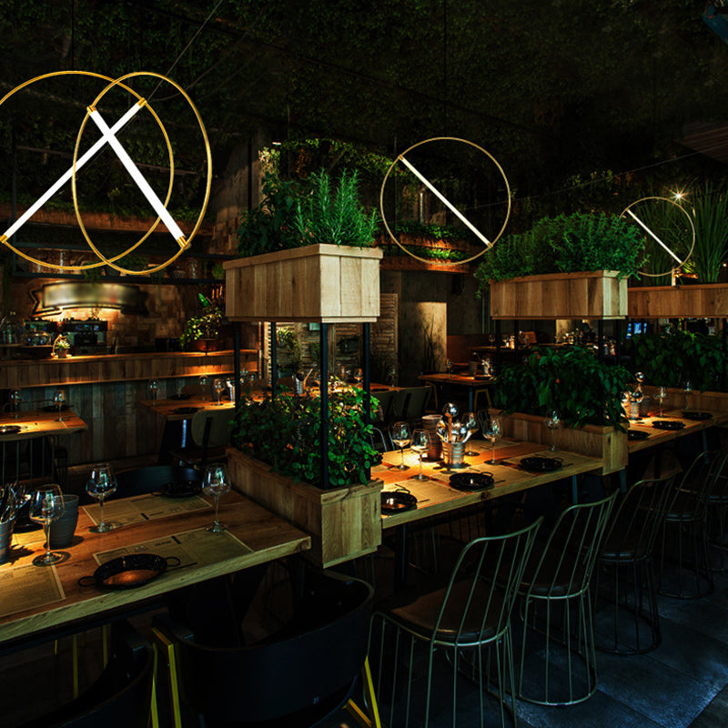 Contemporary Acrylic Pendant Light Fixture 1-Light Circle Hanging Ceiling Light