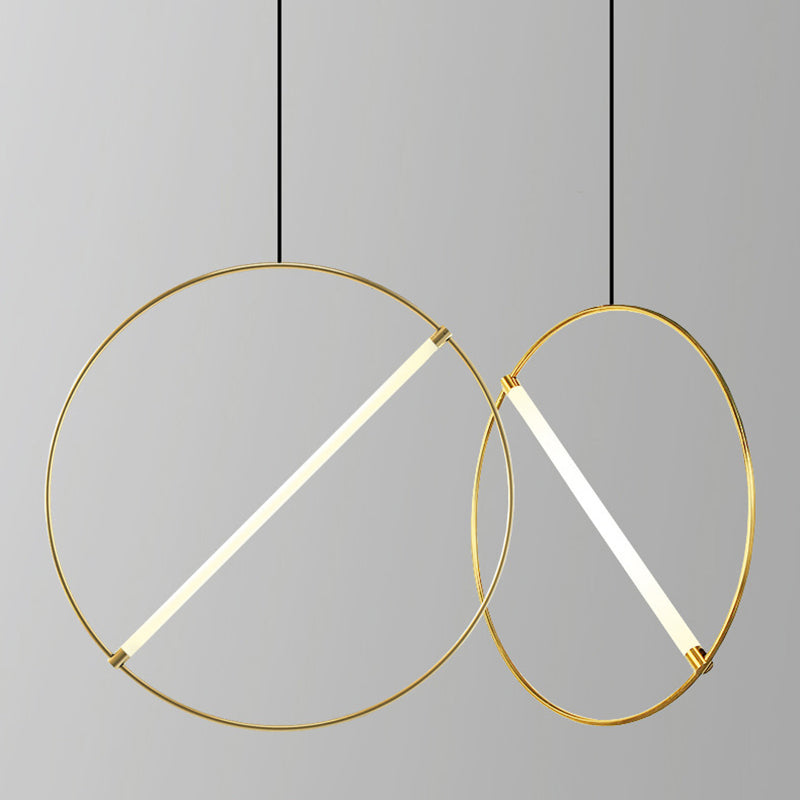 Contemporary Acrylic Pendant Light Fixture 1-Light Circle Hanging Ceiling Light