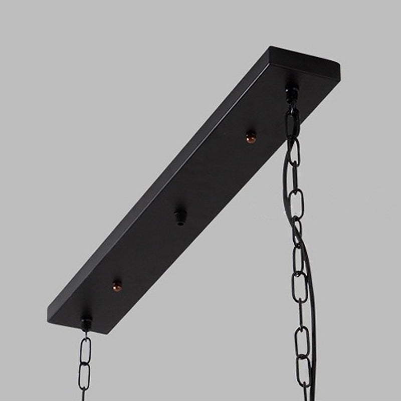 Linear Wood Island Lighting Industrial Loft Vintage Ceiling Lights for Bar