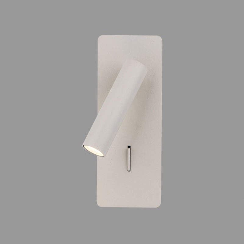 Aluminium Rechteckige LED -Wandlampe im modernen prägnanten Stil Eisenlesen Wandleuchten für Schlafzimmer