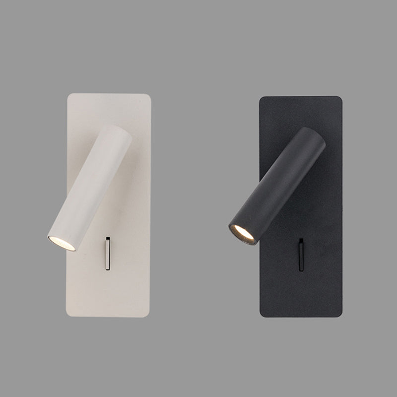 Aluminium Rechteckige LED -Wandlampe im modernen prägnanten Stil Eisenlesen Wandleuchten für Schlafzimmer