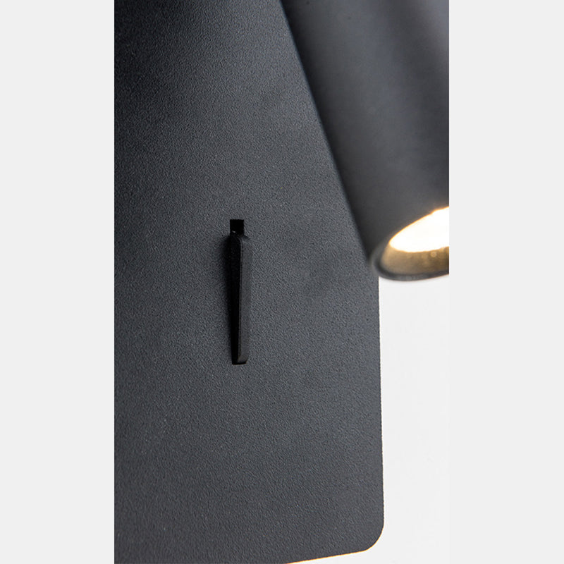 Aluminium Rechteckige LED -Wandlampe im modernen prägnanten Stil Eisenlesen Wandleuchten für Schlafzimmer