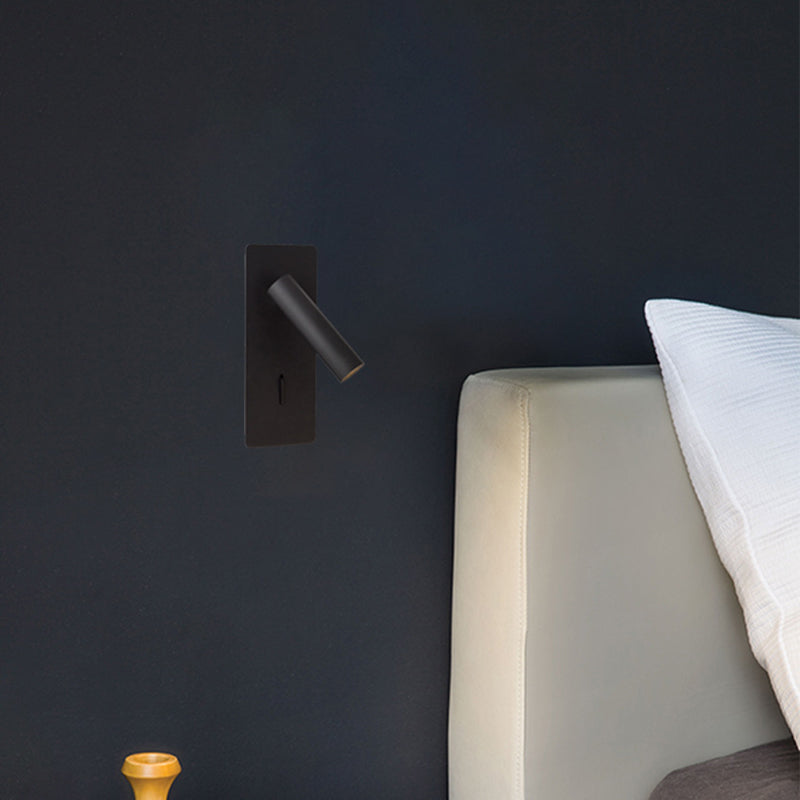 Aluminium Rechteckige LED -Wandlampe im modernen prägnanten Stil Eisenlesen Wandleuchten für Schlafzimmer