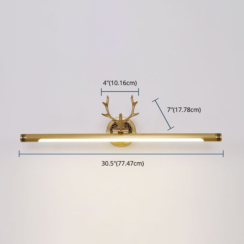 Vanité linéaire Lumières murales vintage Simplicité Applexion murale acrylique avec bois pour salle de bain