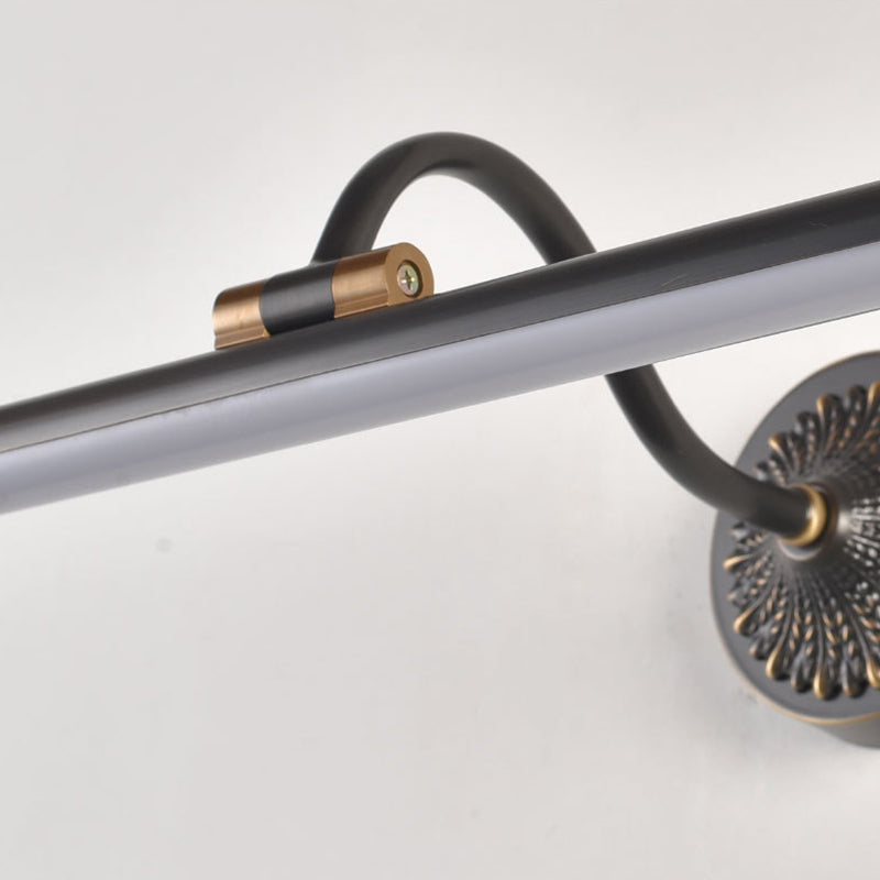 Vanité linéaire Lumières murales vintage Simplicité Applexion murale acrylique avec bois pour salle de bain