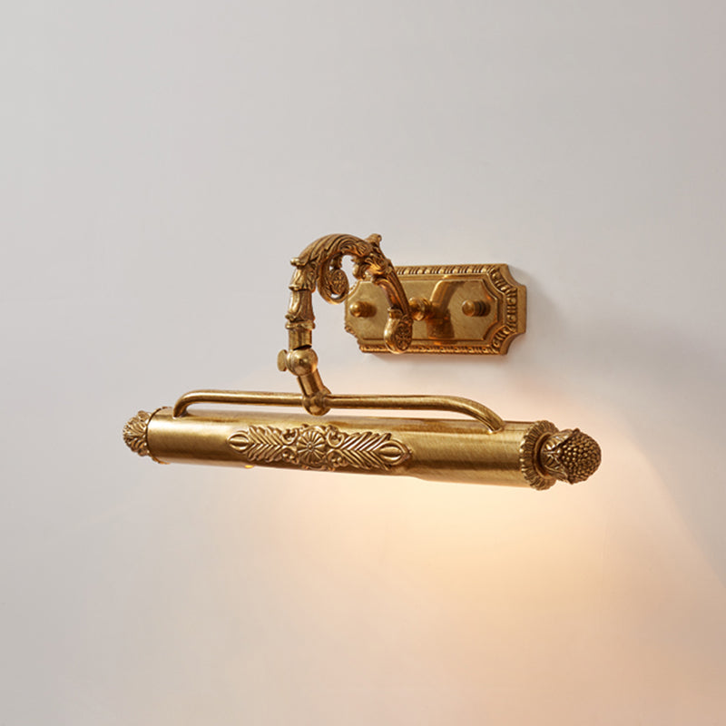 Linear Vanity Wall Lights Vintage Simplicity Brass Wall Sconce with Antlers for Bathroom