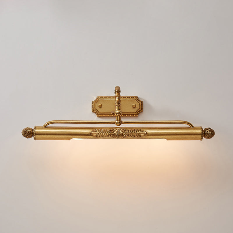 Linear Vanity Wall Lights Vintage Simplicity Brass Wall Sconce with Antlers for Bathroom