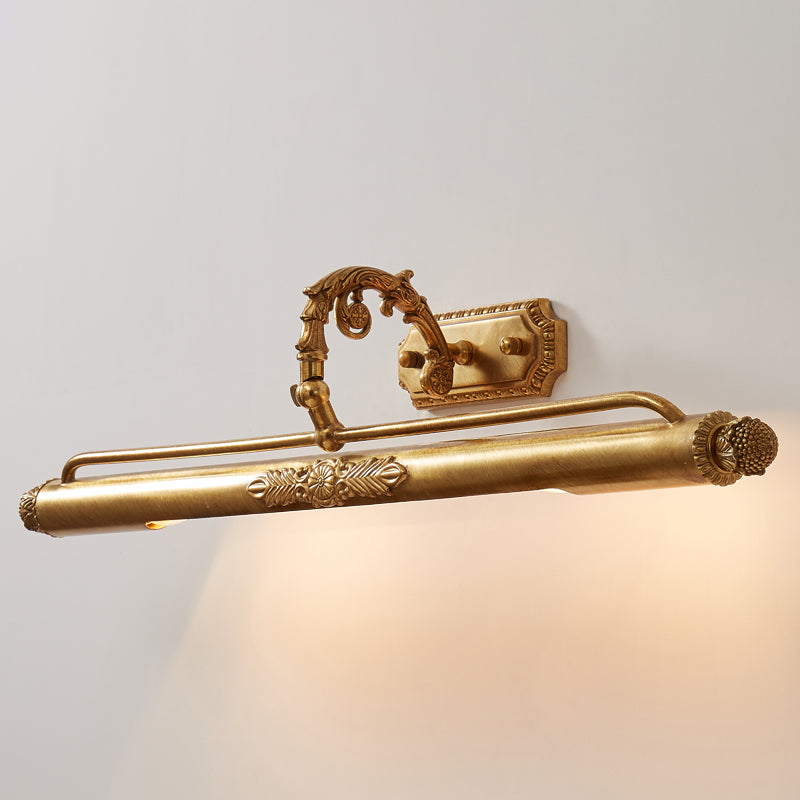 Linear Vanity Wall Lights Vintage Simplicity Brass Wall Sconce with Antlers for Bathroom
