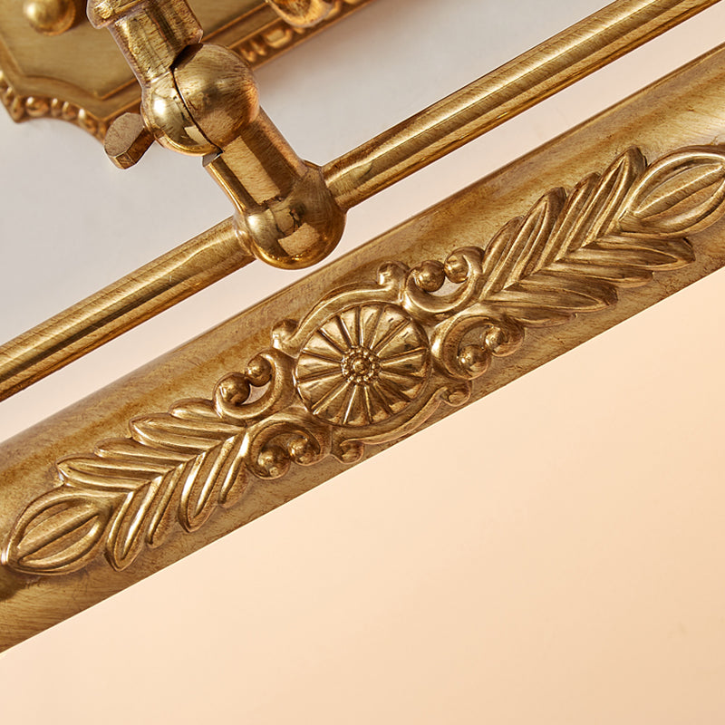 Linear Vanity Wall Lights Vintage Simplicity Brass Wall Sconce with Antlers for Bathroom