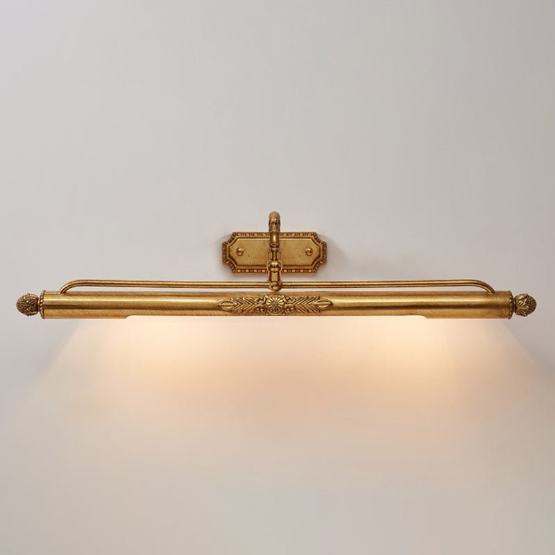 Linear Vanity Wall Lights Vintage Simplicity Brass Wall Sconce with Antlers for Bathroom