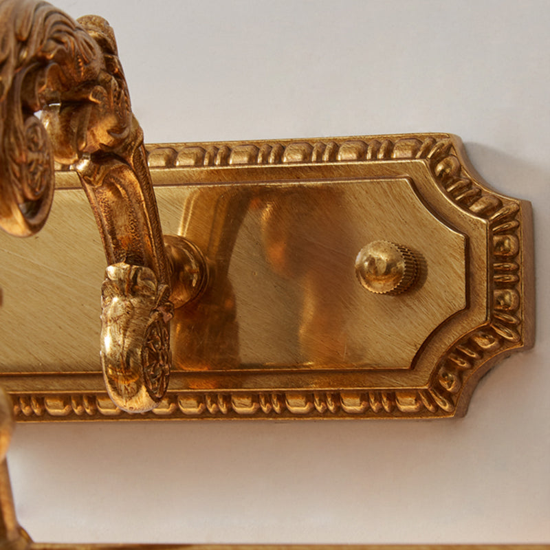 Linear Vanity Wall Lights Vintage Simplicity Brass Wall Sconce with Antlers for Bathroom