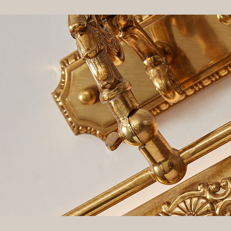 Linear Vanity Wall Lights Vintage Simplicity Brass Wall Sconce with Antlers for Bathroom