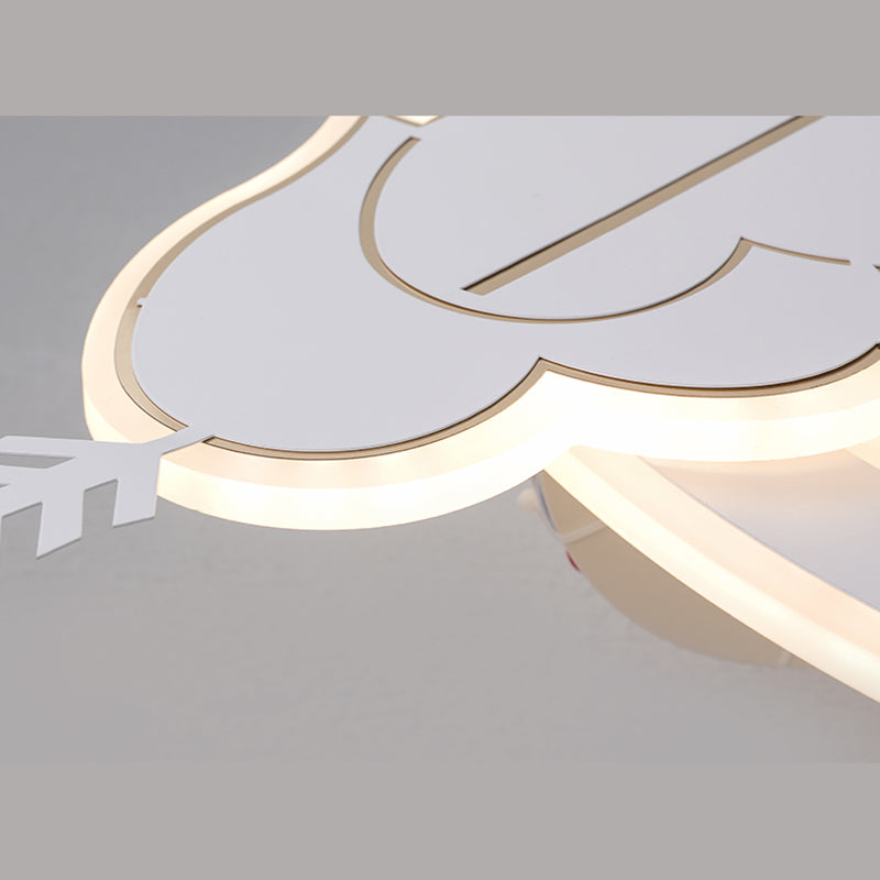Minimalist Circle Flush Deckenventilator Metall Schlafzimmer LED Semi Flush Mount Light mit Fernbedienung