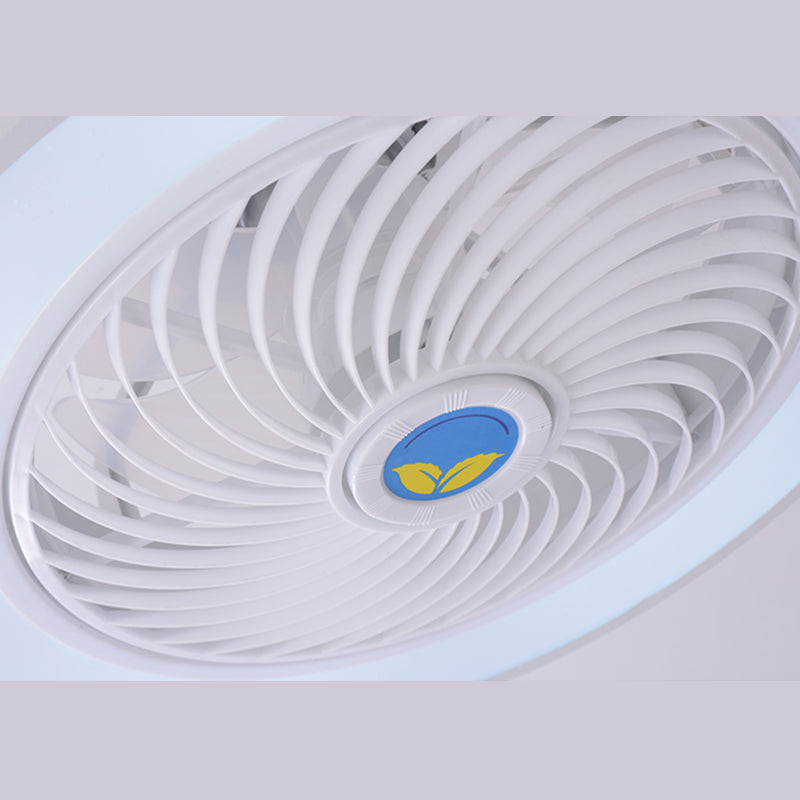 Trommeldecke Lüfter Licht Nordic Metall LED Schlafzimmer Halbflush Licht mit Fernbedienung