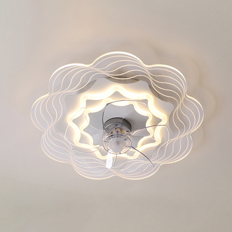 Ventilateur de plafond rigide ultrathin Light Minimaliste LED MINMOSIQUE MONT MONT LEMPER POUR CHAMBRE