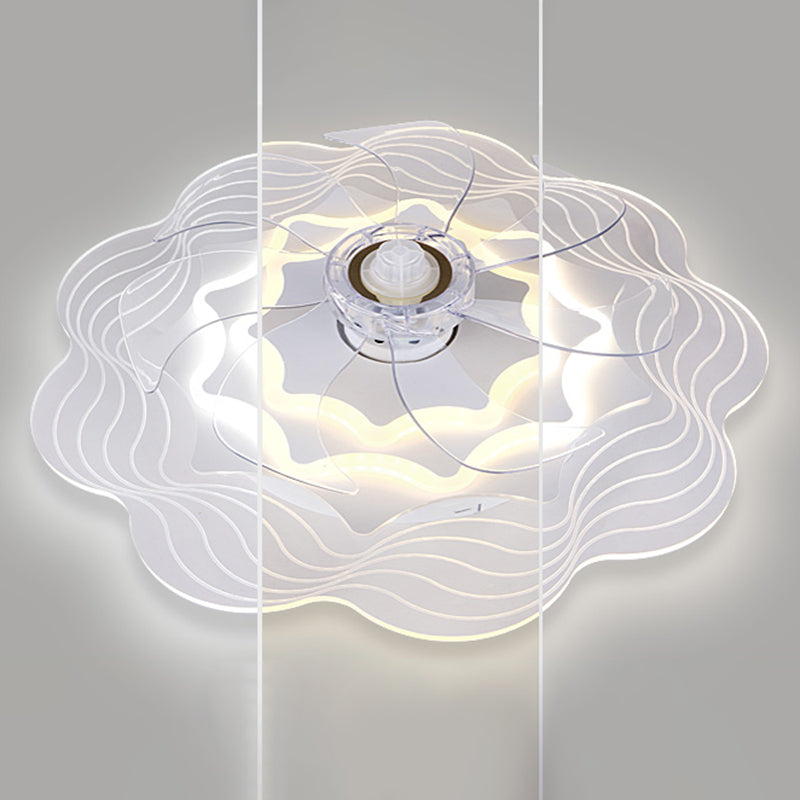 Ventilateur de plafond rigide ultrathin Light Minimaliste LED MINMOSIQUE MONT MONT LEMPER POUR CHAMBRE