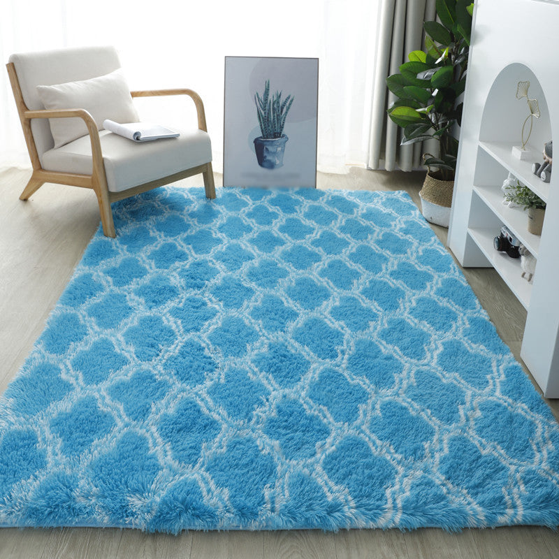 Trendy Home Decoration Shag Rug Geometry Printed Indoor Carpet Polyester Non-Slip Backing Carpet