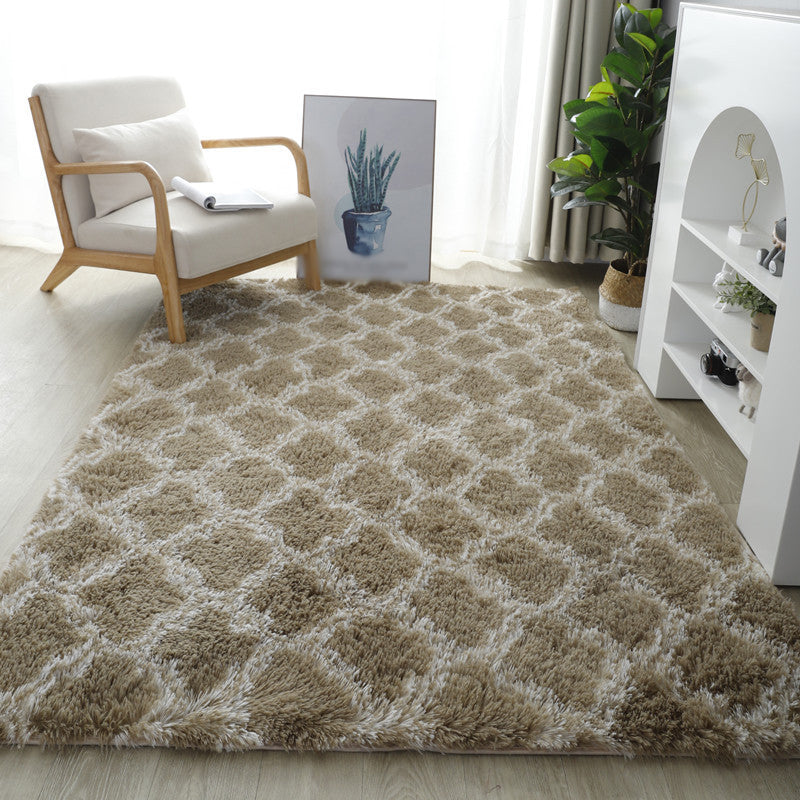 Trendy Home Decoration Shag Rug Geometry Printed Indoor Carpet Polyester Non-Slip Backing Carpet