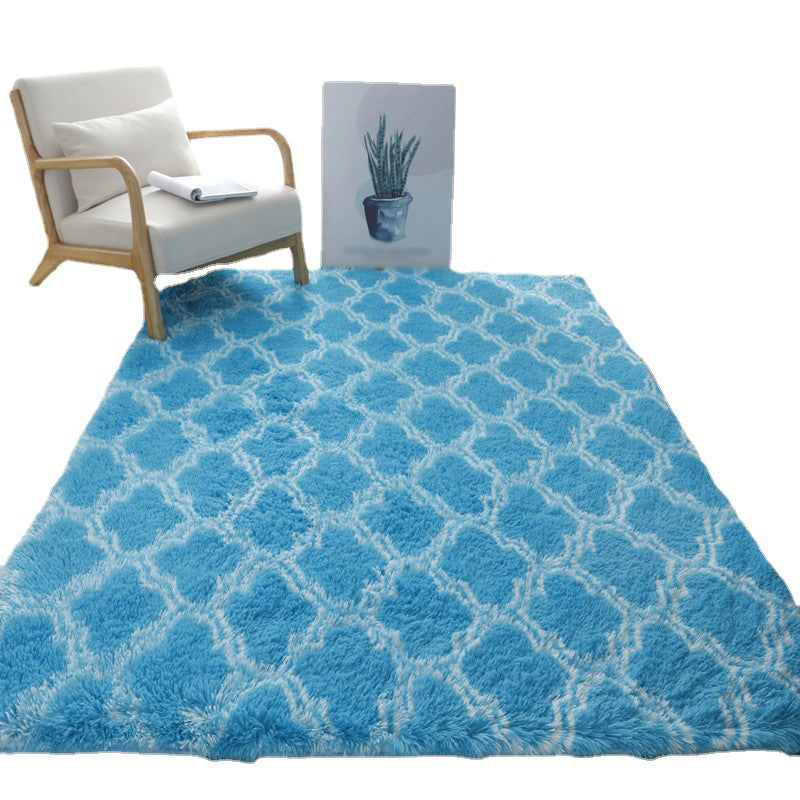 Trendy Home Decoration Shag Rug Geometry Printed Indoor Carpet Polyester Non-Slip Backing Carpet