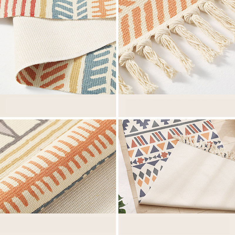 Yellow Plants Indoor Carpet Polyester Casual Area Rug Washable Rug for Home Decor