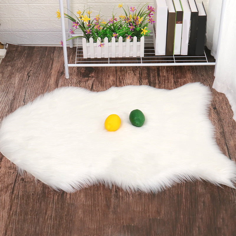 Weißer Bereich Teppich Polyester Pure Farbe Innenteppich nicht rutscher Backing Teppich für Wohnkultur