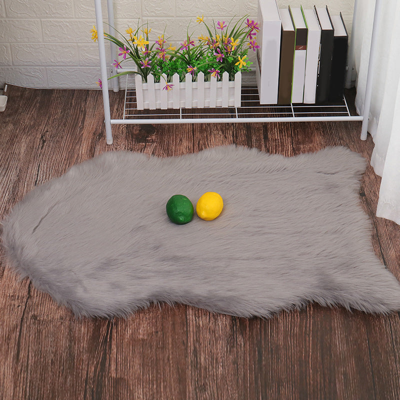 Weißer Bereich Teppich Polyester Pure Farbe Innenteppich nicht rutscher Backing Teppich für Wohnkultur