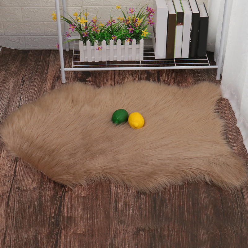 Weißer Bereich Teppich Polyester Pure Farbe Innenteppich nicht rutscher Backing Teppich für Wohnkultur