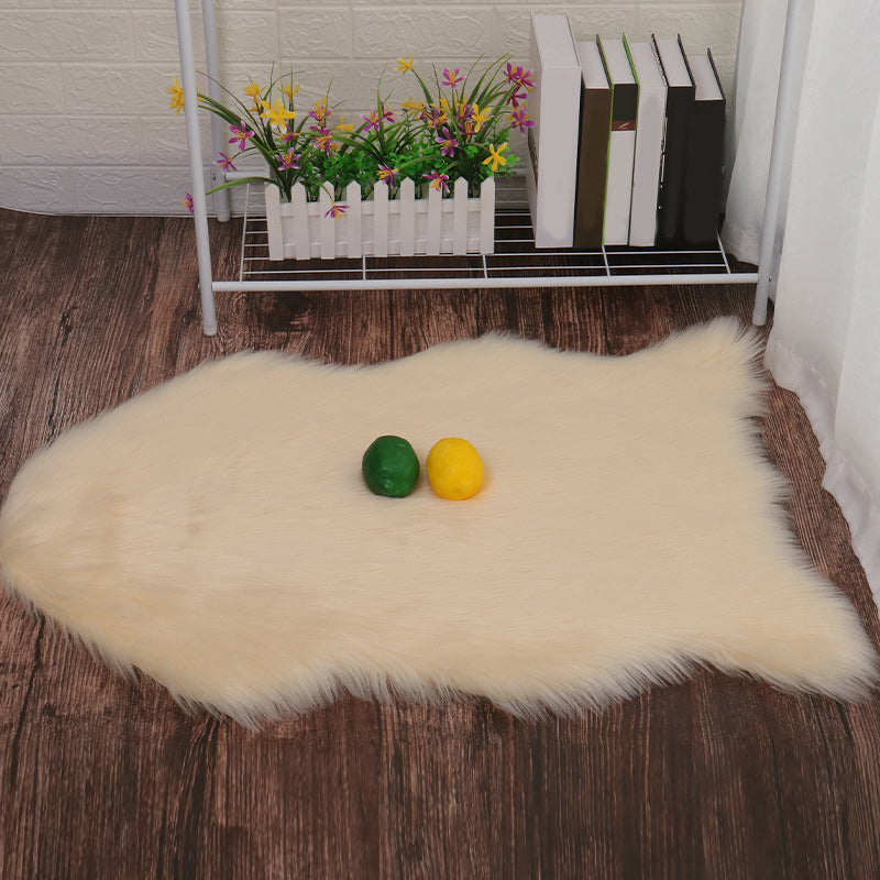 Weißer Bereich Teppich Polyester Pure Farbe Innenteppich nicht rutscher Backing Teppich für Wohnkultur