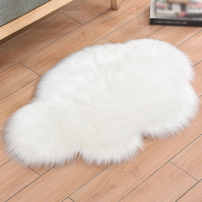 Modern Cloud Carpet Plain Indoor Rug Polyester Non-Slip Backing Shag Rug for Living Room