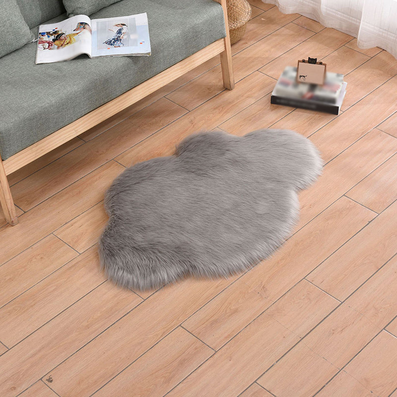Modern Cloud Carpet Plain Indoor Rug Polyester Non-Slip Backing Shag Rug for Living Room