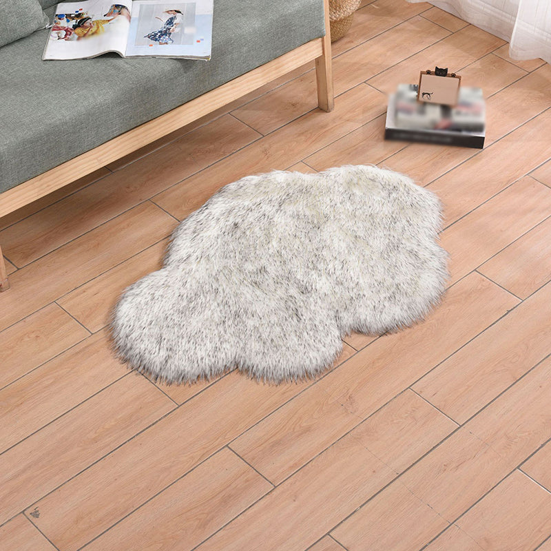 Modern Cloud Carpet Plain Indoor Rug Polyester Non-Slip Backing Shag Rug for Living Room