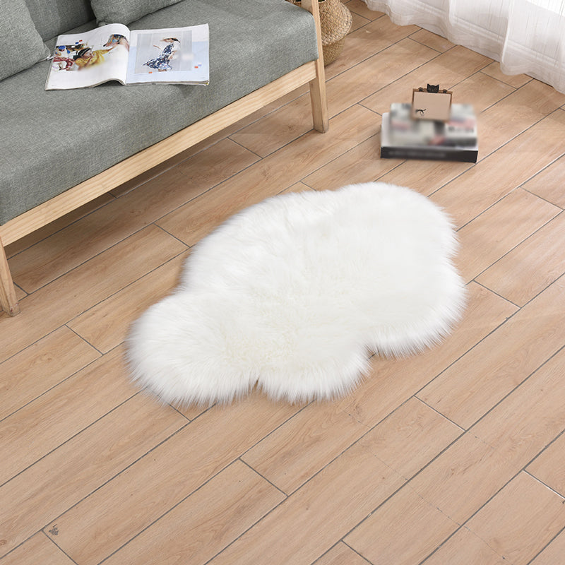 Modern Cloud Carpet Plain Indoor Rug Polyester Non-Slip Backing Shag Rug for Living Room