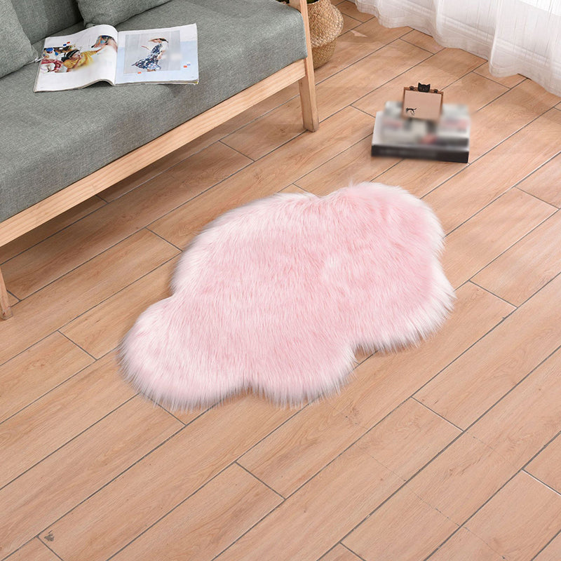 Modern Cloud Carpet Plain Indoor Rug Polyester Non-Slip Backing Shag Rug for Living Room