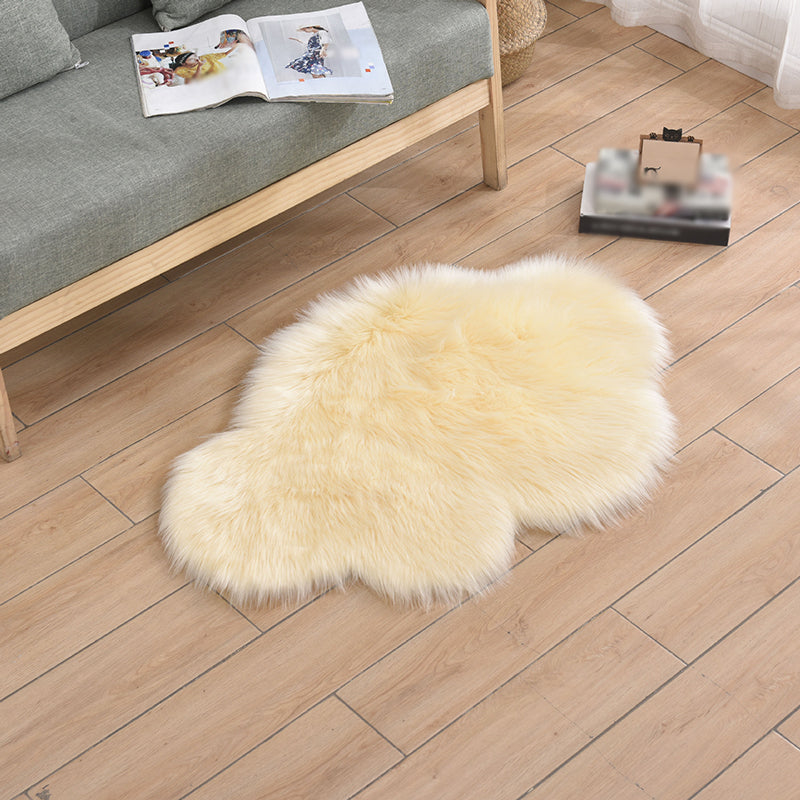 Modern Cloud Carpet Plain Indoor Rug Polyester Non-Slip Backing Shag Rug for Living Room