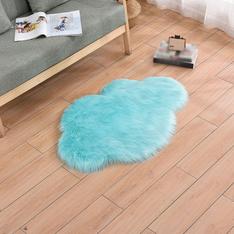 Modern Cloud Carpet Plain Indoor Rug Polyester Non-Slip Backing Shag Rug for Living Room