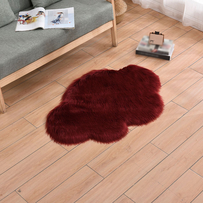 Modern Cloud Carpet Plain Indoor Rug Polyester Non-Slip Backing Shag Rug for Living Room