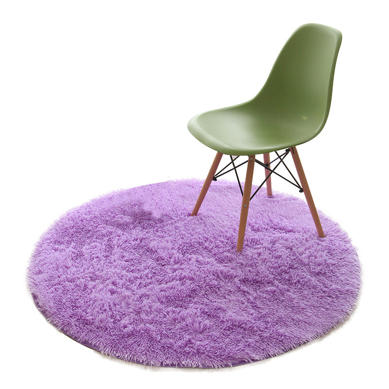 Tapis rond classique Polyster Tapis contemporain Rapis de shag d'intérieur résistant à la tache résistante pour décoration de la maison