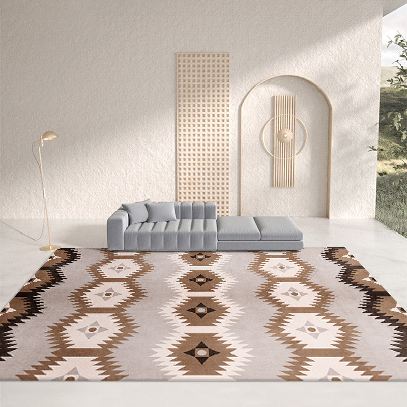 Retro Home Decoration Indoor Teppich Polyester Stammesmuster Teppich Nicht-Schlupf-Hintergrund Teppich