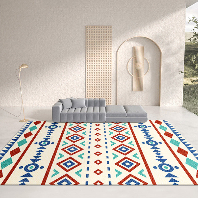 Retro Home Decoration Indoor Teppich Polyester Stammesmuster Teppich Nicht-Schlupf-Hintergrund Teppich