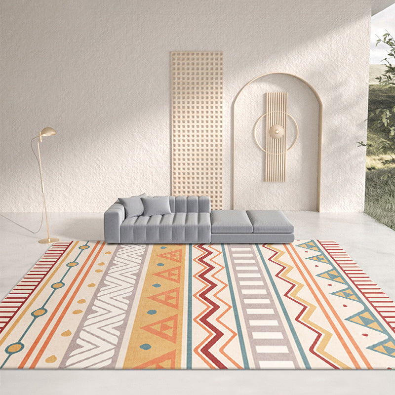 Retro Home Decoration Indoor Teppich Polyester Stammesmuster Teppich Nicht-Schlupf-Hintergrund Teppich