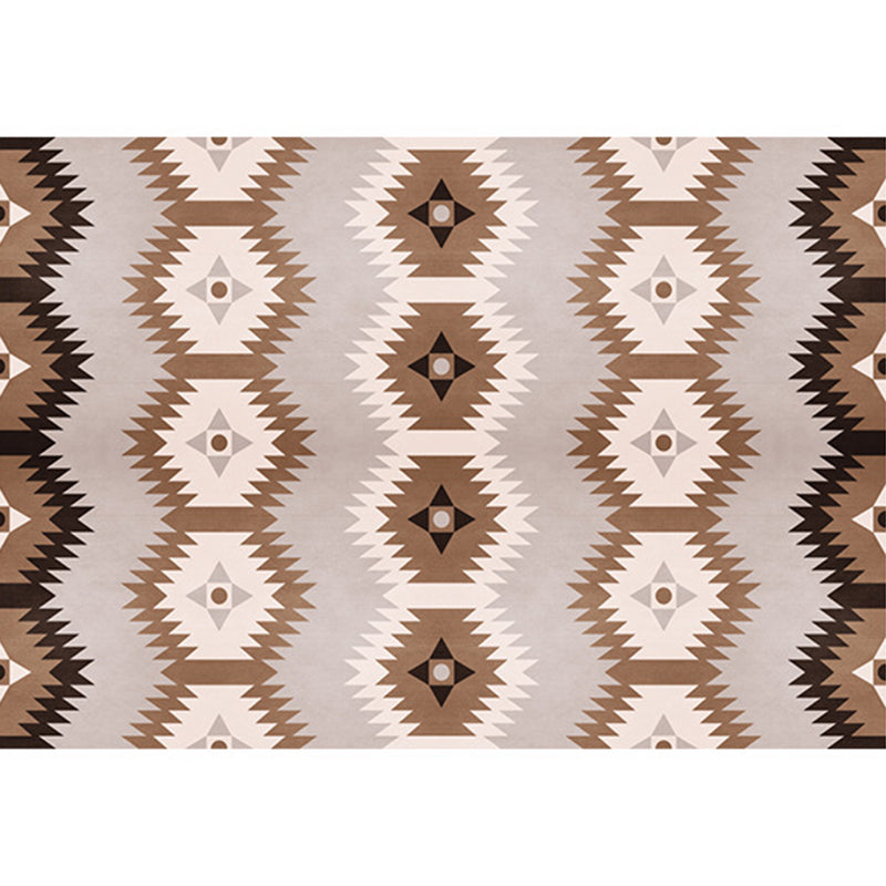 Nostalgia Indoor Rug Polyester Tribal Pattern Rug Washable Area Carpet for Home Decoration