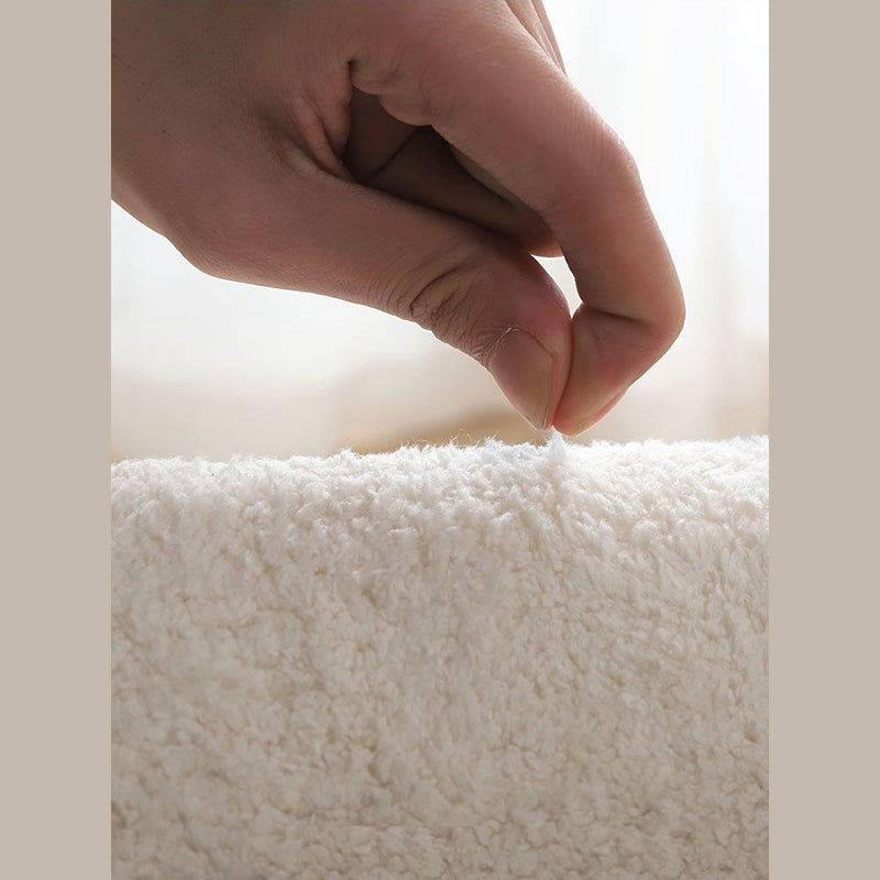 Beige Living Room Carpet Modern Plant Pattern Area Rug Polyester Non-Slip Backing Rug